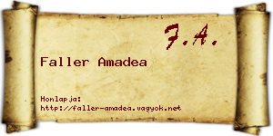 Faller Amadea névjegykártya